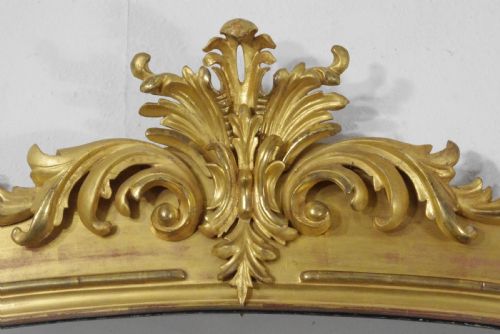 VICTORIAN GILT WOOD LARGE OVERMANTLE MIRROR - ADDITIONAL PHOTO 3
