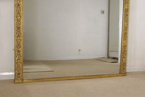 VICTORIAN PAINTED AND PARCELGILT LARGE ARCH TOP OVERMANTLE MIRROR BY NOSOTTI - ADDITIONAL PHOTO 11