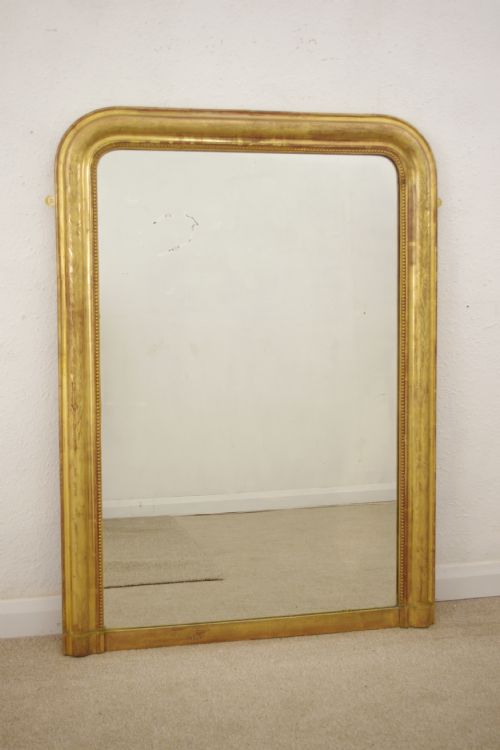 19th century french louis phillipe style gilt overmantle mirror - CATEGORY: ANTIQUE MIRRORS - DATED 1880