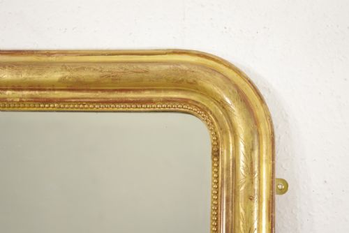 19TH CENTURY FRENCH LOUIS PHILLIPE STYLE GILT OVERMANTLE MIRROR - ADDITIONAL PHOTO 6