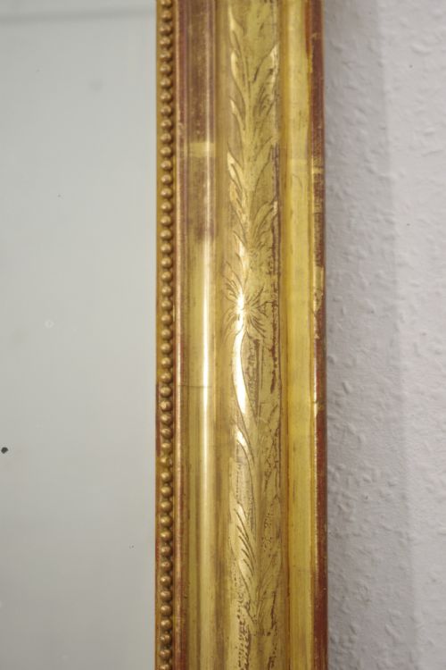 19TH CENTURY FRENCH LOUIS PHILLIPE STYLE GILT OVERMANTLE MIRROR - ADDITIONAL PHOTO 7