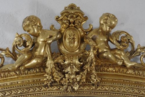 VICTORIAN GILT LARGE OVERMANTLE MIRROR - ADDITIONAL PHOTO 3