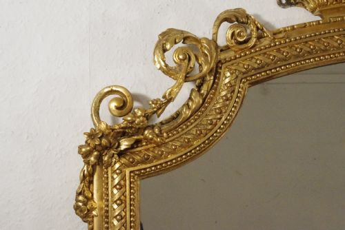 VICTORIAN GILT LARGE OVERMANTLE MIRROR - ADDITIONAL PHOTO 5