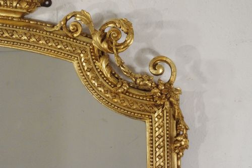 VICTORIAN GILT LARGE OVERMANTLE MIRROR - ADDITIONAL PHOTO 7