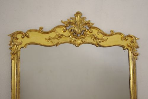 VICTORIAN GILT WOOD LARGE OVERMANTLE MIRROR - ADDITIONAL PHOTO 2