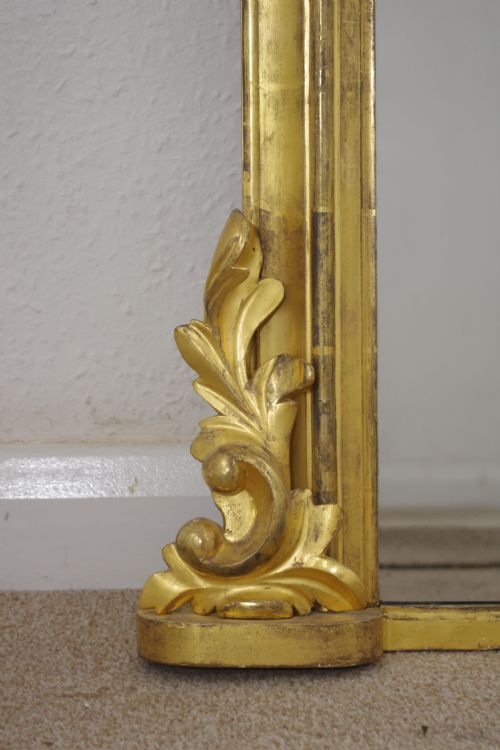 VICTORIAN GILT WOOD LARGE OVERMANTLE MIRROR - ADDITIONAL PHOTO 9