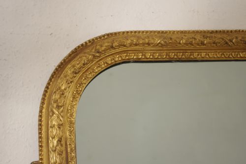 VICTORIAN GILT LARGE OVERMANTLE MIRROR - ADDITIONAL PHOTO 4
