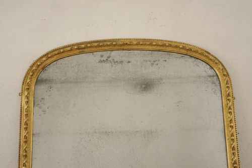 VICTORIAN GILT LARGE ARCH TOP OVERMANTLE MIRROR - ADDITIONAL PHOTO 1