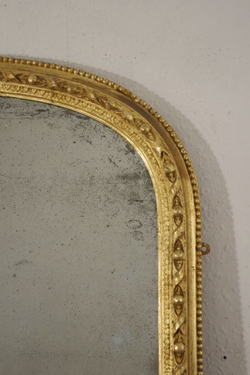 VICTORIAN GILT LARGE ARCH TOP OVERMANTLE MIRROR - ADDITIONAL PHOTO 3