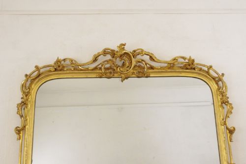 VICTORIAN GILT LARGE OVERMANTLE MIRROR - ADDITIONAL PHOTO 1