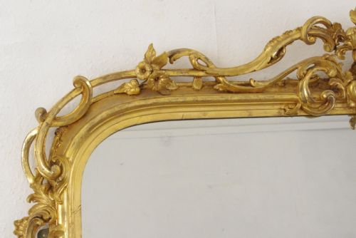 VICTORIAN GILT LARGE OVERMANTLE MIRROR - ADDITIONAL PHOTO 6