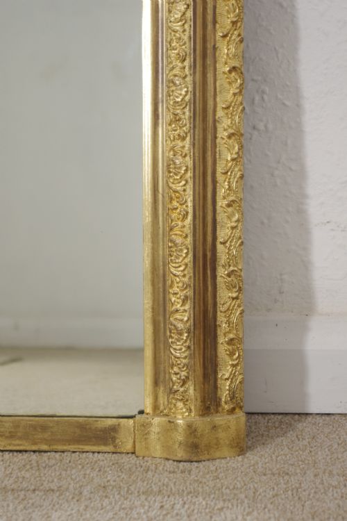 VICTORIAN GILT ARCH TOP OVERMANTLE MIRROR - ADDITIONAL PHOTO 6