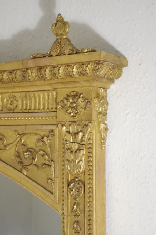 VICTORIAN GILT LARGE ADAM STYLE OVERMANTLE MIRROR - ADDITIONAL PHOTO 5