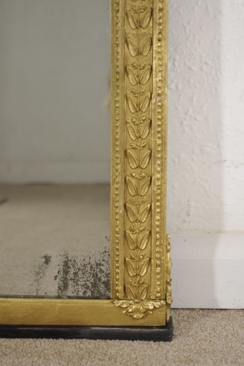 VICTORIAN GILT LARGE ADAM STYLE OVERMANTLE MIRROR - ADDITIONAL PHOTO 7