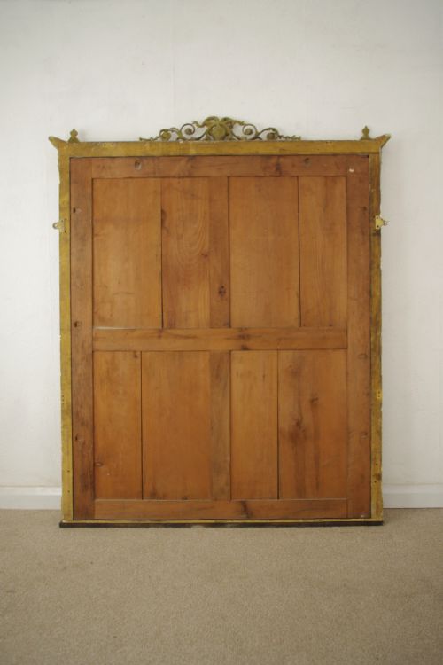 VICTORIAN GILT LARGE ADAM STYLE OVERMANTLE MIRROR - ADDITIONAL PHOTO 9