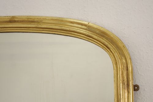 VICTORIAN GILT WOOD ARCH TOP OVERMANTLE MIRROR - ADDITIONAL PHOTO 5