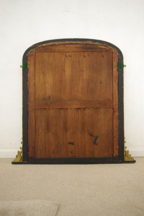 VICTORIAN GILT WOOD ARCH TOP OVERMANTLE MIRROR - ADDITIONAL PHOTO 9