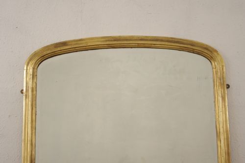 VICTORIAN GILT WOOD ARCH TOP OVERMANTLE MIRROR - ADDITIONAL PHOTO 1