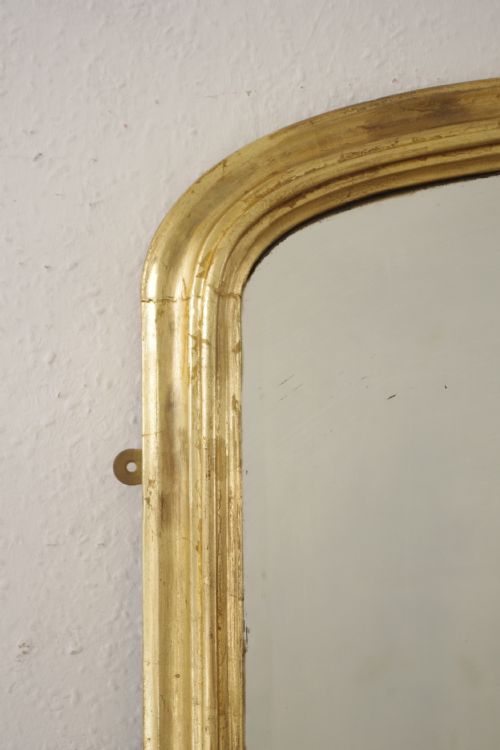 VICTORIAN GILT WOOD ARCH TOP OVERMANTLE MIRROR - ADDITIONAL PHOTO 2