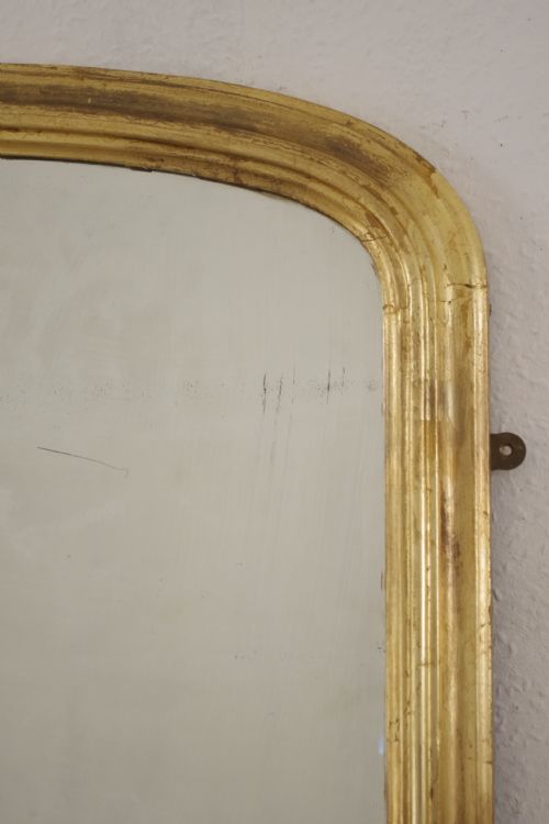 VICTORIAN GILT WOOD ARCH TOP OVERMANTLE MIRROR - ADDITIONAL PHOTO 3