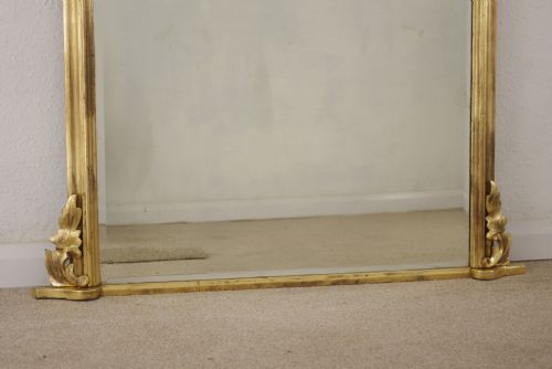 VICTORIAN GILT WOOD ARCH TOP OVERMANTLE MIRROR - ADDITIONAL PHOTO 6