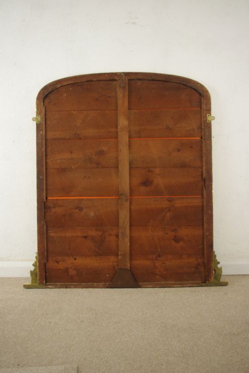 VICTORIAN GILT WOOD ARCH TOP OVERMANTLE MIRROR - ADDITIONAL PHOTO 7