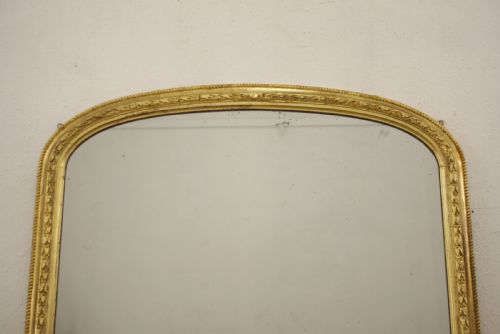 VICTORIAN GILT ARCH TOP OVERMANTLE MIRROR - ADDITIONAL PHOTO 1