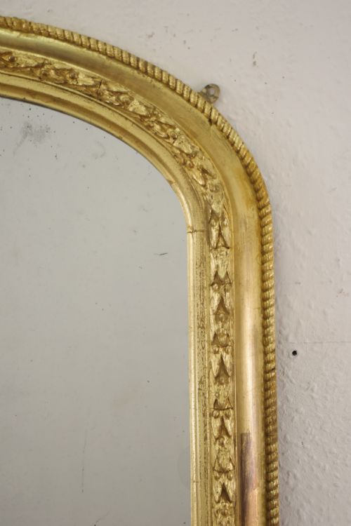 VICTORIAN GILT ARCH TOP OVERMANTLE MIRROR - ADDITIONAL PHOTO 3