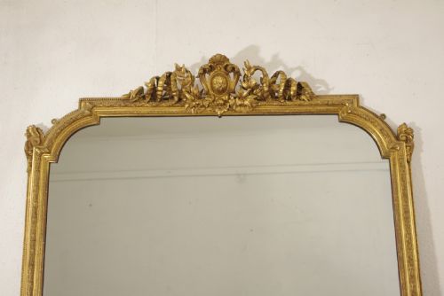 VICTORIAN GILT LARGE OVERMANTLE MIRROR - ADDITIONAL PHOTO 1