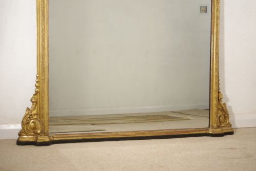 VICTORIAN GILT LARGE OVERMANTLE MIRROR - ADDITIONAL PHOTO 10