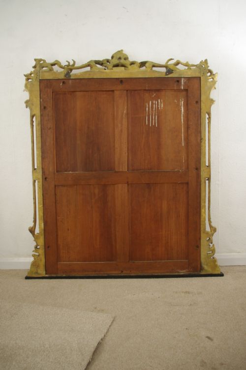 19TH CENTURY ENGLISH GILT ROCOCO STYLE LARGE OVERMANTLE MIRROR - ADDITIONAL PHOTO 11