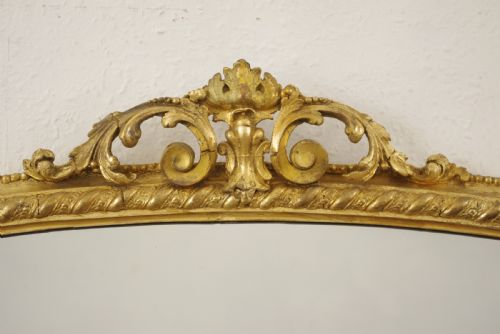 VICTORIAN GILT ARCH TOP OVERMANTLE MIRROR - ADDITIONAL PHOTO 2