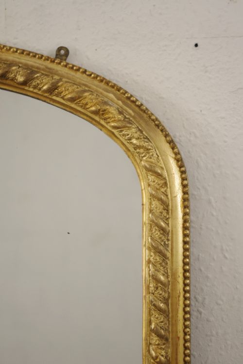 VICTORIAN GILT ARCH TOP OVERMANTLE MIRROR - ADDITIONAL PHOTO 5