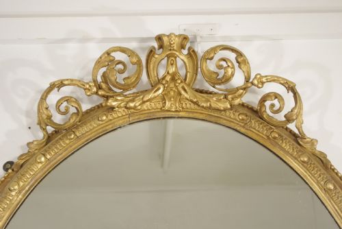 VICTORIAN GILT MARBLE TOP CONSOLE TABLE AND MIRROR - ADDITIONAL PHOTO 5