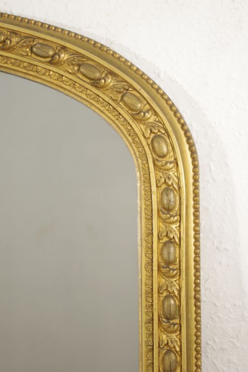 VICTORIAN GILT ARCH TOP OVERMANTLE MIRROR - ADDITIONAL PHOTO 6