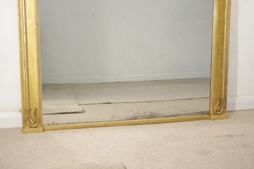 VICTORIAN GILT LARGE OVERMANTLE MIRROR - ADDITIONAL PHOTO 8