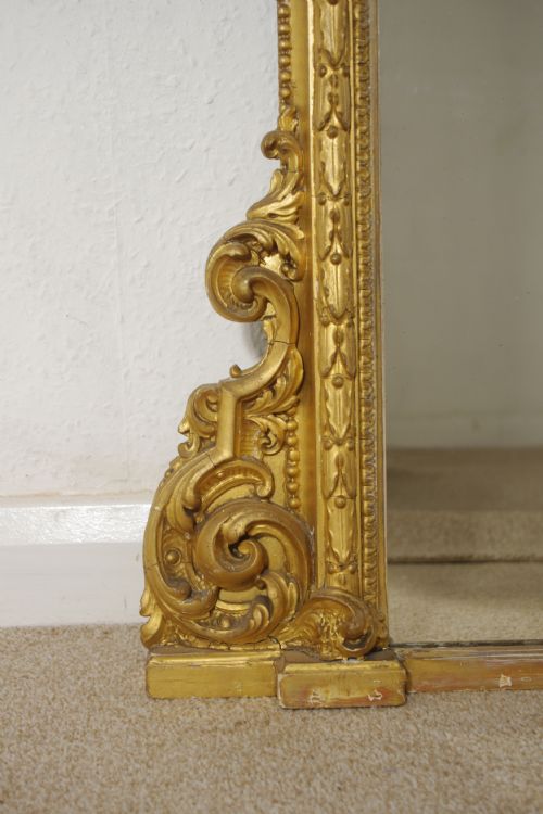 VICTORIAN GILT OVERMANTLE MIRROR - ADDITIONAL PHOTO 7