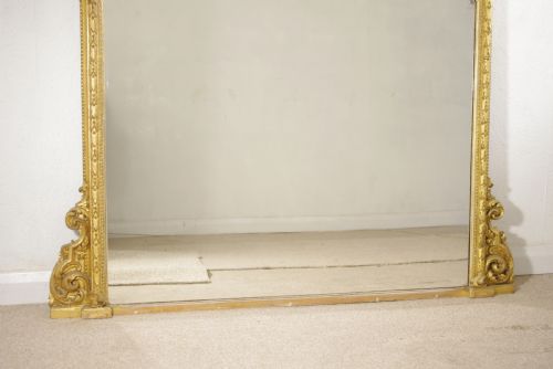 VICTORIAN GILT OVERMANTLE MIRROR - ADDITIONAL PHOTO 9