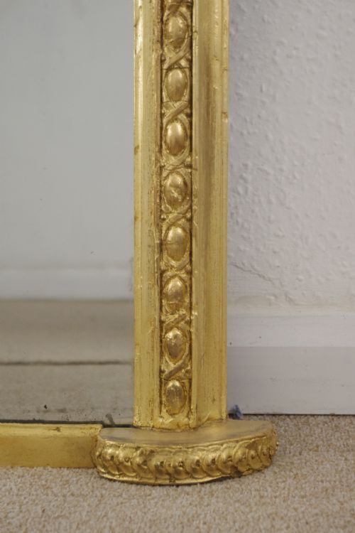 VICTORIAN GILT LARGE ARCH TOP OVERMANTLE MIRROR - ADDITIONAL PHOTO 6