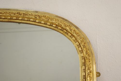 VICTORIAN GILT LARGE ARCH TOP OVERMANTLE MIRROR - ADDITIONAL PHOTO 5