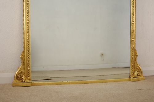 VICTORIAN GILT ARCH TOP OVERMANTLE MIRROR - ADDITIONAL PHOTO 6