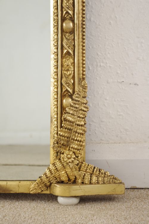 VICTORIAN GILT ARCH TOP OVERMANTLE MIRROR - ADDITIONAL PHOTO 14