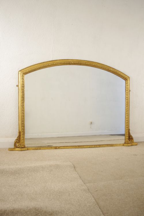 victorian gilt overmantle mirror - CATEGORY: ANTIQUE MIRRORS - DATED 1880