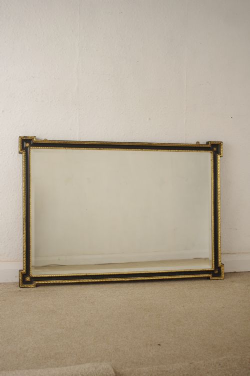 ebonised and parcelgilt overmantlewall mirror - CATEGORY: ANTIQUE MIRRORS - DATED EDWARDIAN