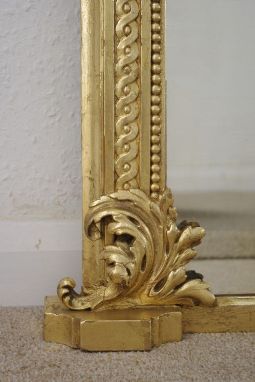 VICTORIAN GILT LARGE OVERMANTLE MIRROR - ADDITIONAL PHOTO 9