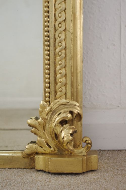 VICTORIAN GILT LARGE OVERMANTLE MIRROR - ADDITIONAL PHOTO 10
