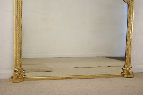 VICTORIAN GILT LARGE OVERMANTLE MIRROR - ADDITIONAL PHOTO 11