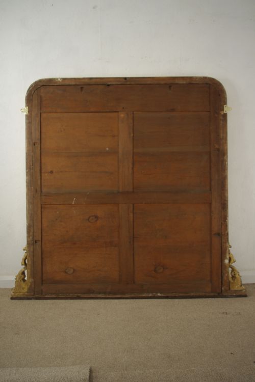 VICTORIAN GILT WOOD LARGE OVERMANTLE MIRROR - ADDITIONAL PHOTO 8