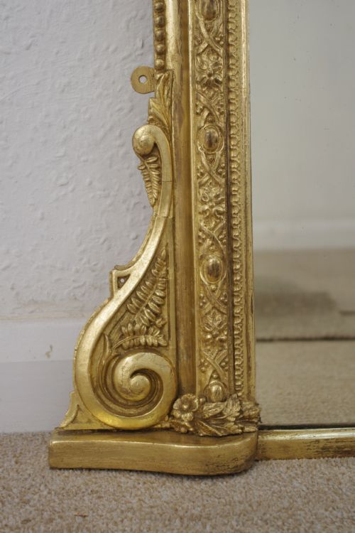VICTORIAN GILT OVERMANTLE MIRROR - ADDITIONAL PHOTO 5