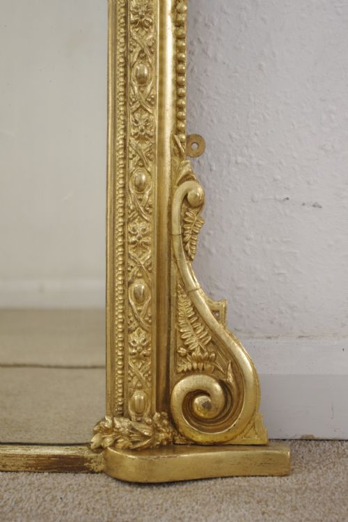 VICTORIAN GILT OVERMANTLE MIRROR - ADDITIONAL PHOTO 6